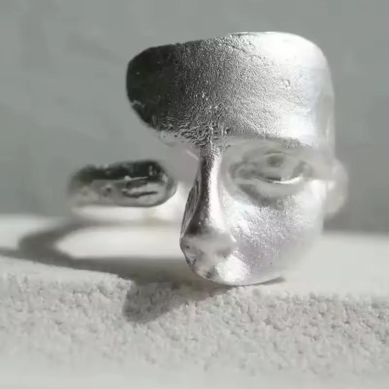 Sam Panda Кольца 925 пробы для женщин Простые Геометрические Ручной работы Неправильные Ретро Кольцо Золотой Циркон Аллергия Для Подарка на День Рождения