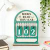 Book Read This Year Counter Wooden Sign Reading Tracker for Bookshelf Home Library Decor Book Lover Gift for Librarian Reader Teacher