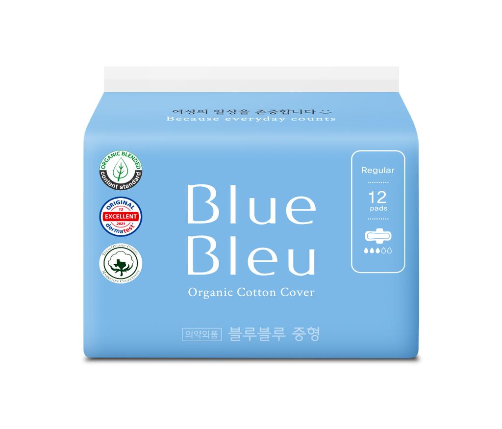 Выберите 1 из 4 видов синих гигиенических прокладок (средний/большой/ночной/длинный лайнер)