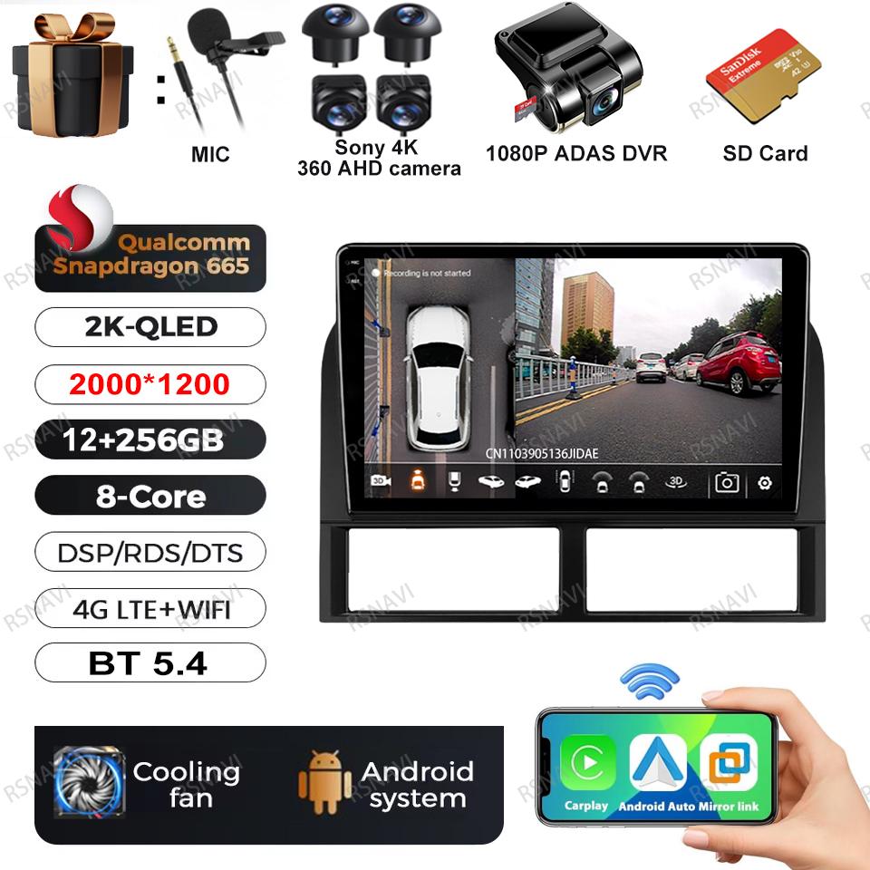 Car Radio Android 16 For Jeep Grand Cherokee II WJ 1998 - 2004 2DIN BT QLED DSP 4G LTE Qualcomm Multimedia Stereo 2 DIN GPS DVD