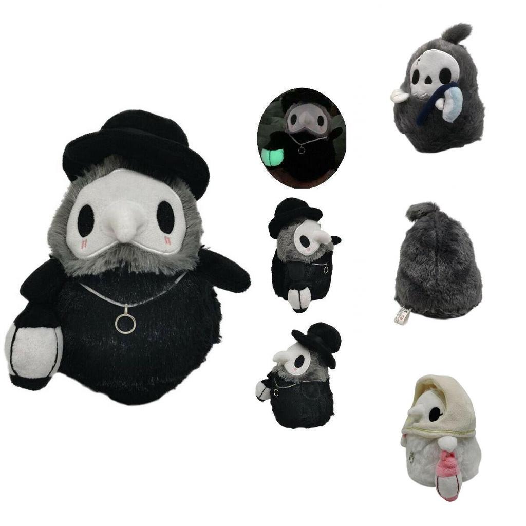 Светящаяся плюшевая игрушка в виде пары Чумного доктора и медсестры, милый и уникальный подарок