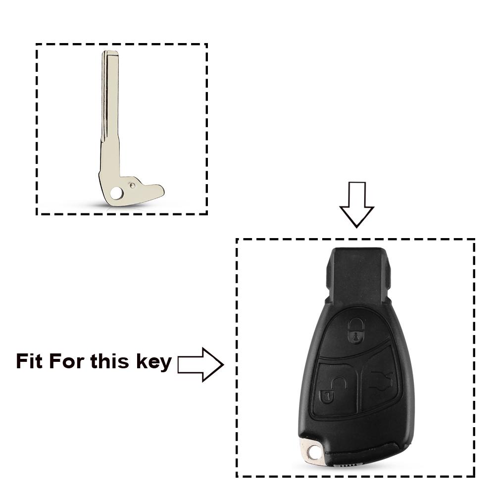 KEYYOU High Quality Replacement Smart Car Key Blade For Mercedez Benz BGA Chrome C E Class Emergency ert Uncut Blank Blade