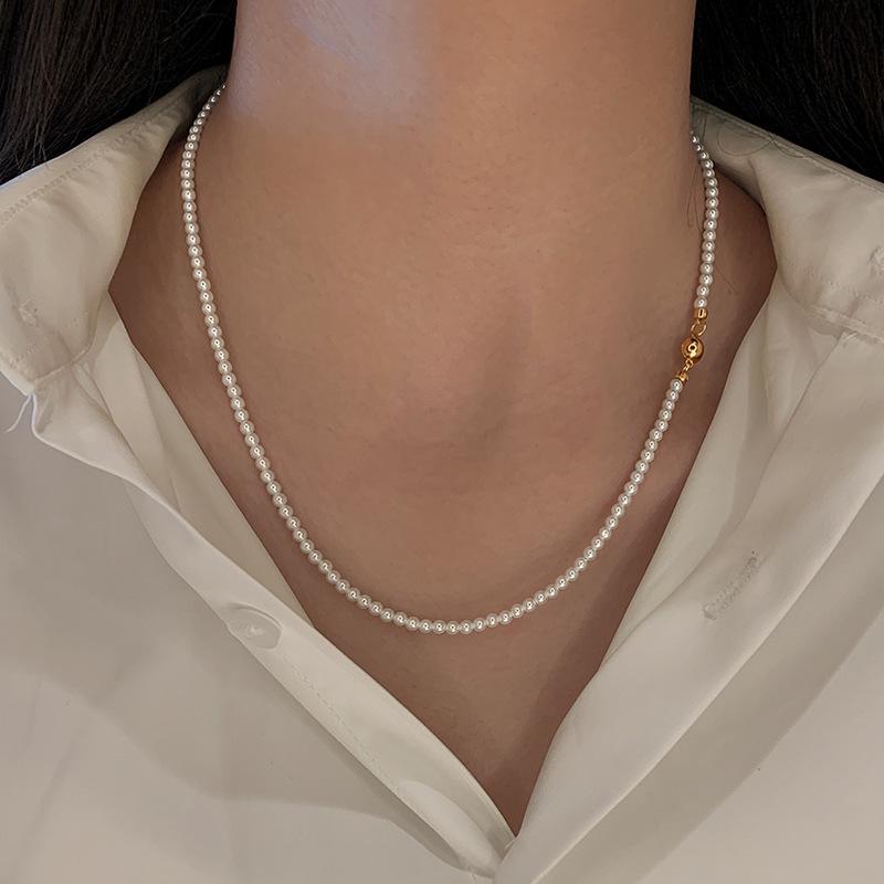 Shi Jia 2025 Женское роскошное многослойное колье-чокер из микро-жемчуга