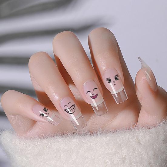 Smiling Nail Nail Art Stickers DIY Face Art Decals for Nail