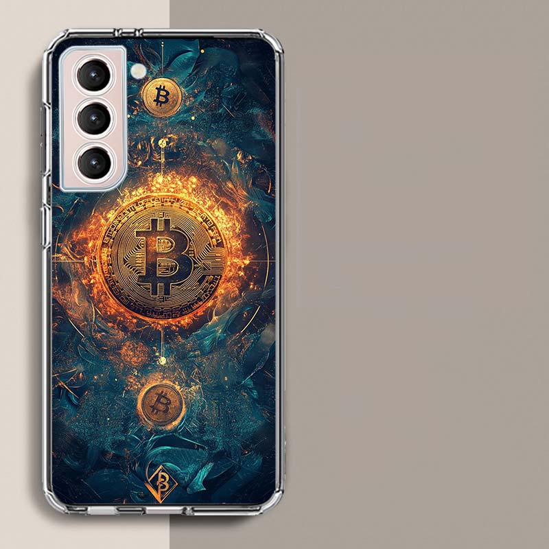 Bitcoin Money Phone Case For Samsung Galaxy S25 Edge S24 S23 FE S21 S20 S10 Plus S22 S26 Ultra Cover Clear Cases TPU Capa Shell