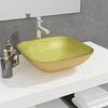 VidaXL Countertop Washbasin Toilet Sink Bathroom Hand Basin Washbasin Bathroom Sink House Interior Glass 42x42x14 345260