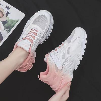 Кроссовки на платформе Dad Shoes, женские, весна-лето, сетчатые, дышащие, новые, универсальные, повседневные, белые, женские, спортивные, кроссовки