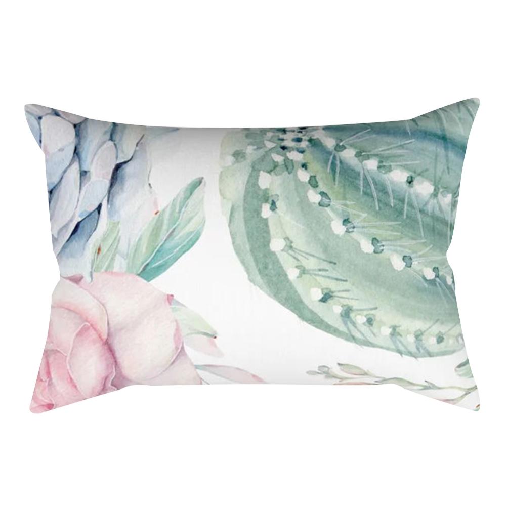 Декоративная наволочка с растительным светом кактуса для спальни, гостиной, дивана, стула, автомобиля, наволочка 30x50 см, домашний декор, наволочка