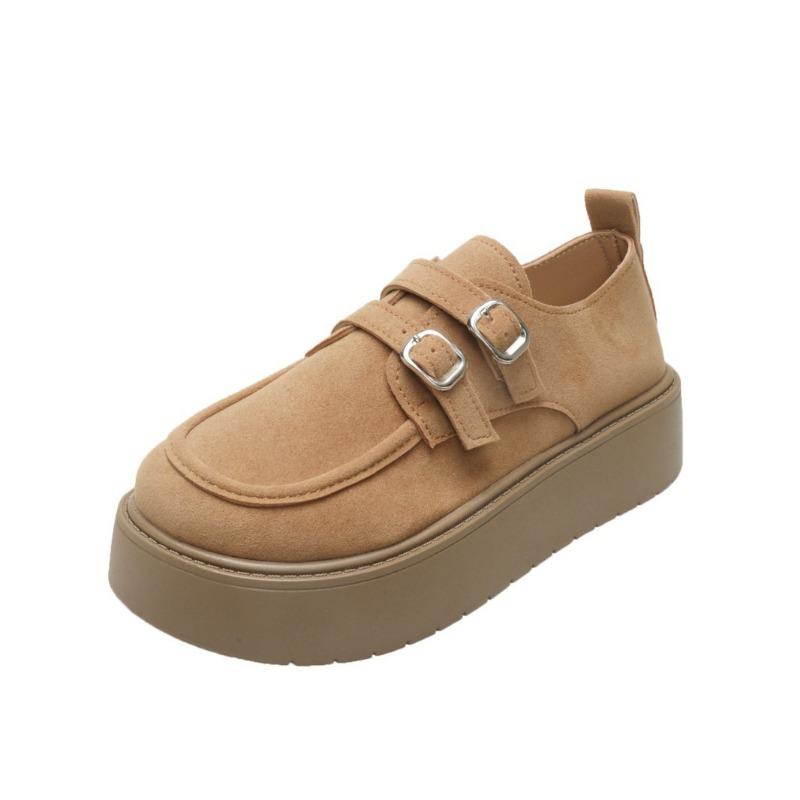 Женские туфли на платформе, весенние новые, в стиле ретро, универсальные, повседневные, с одним ремешком, Boken Doudou