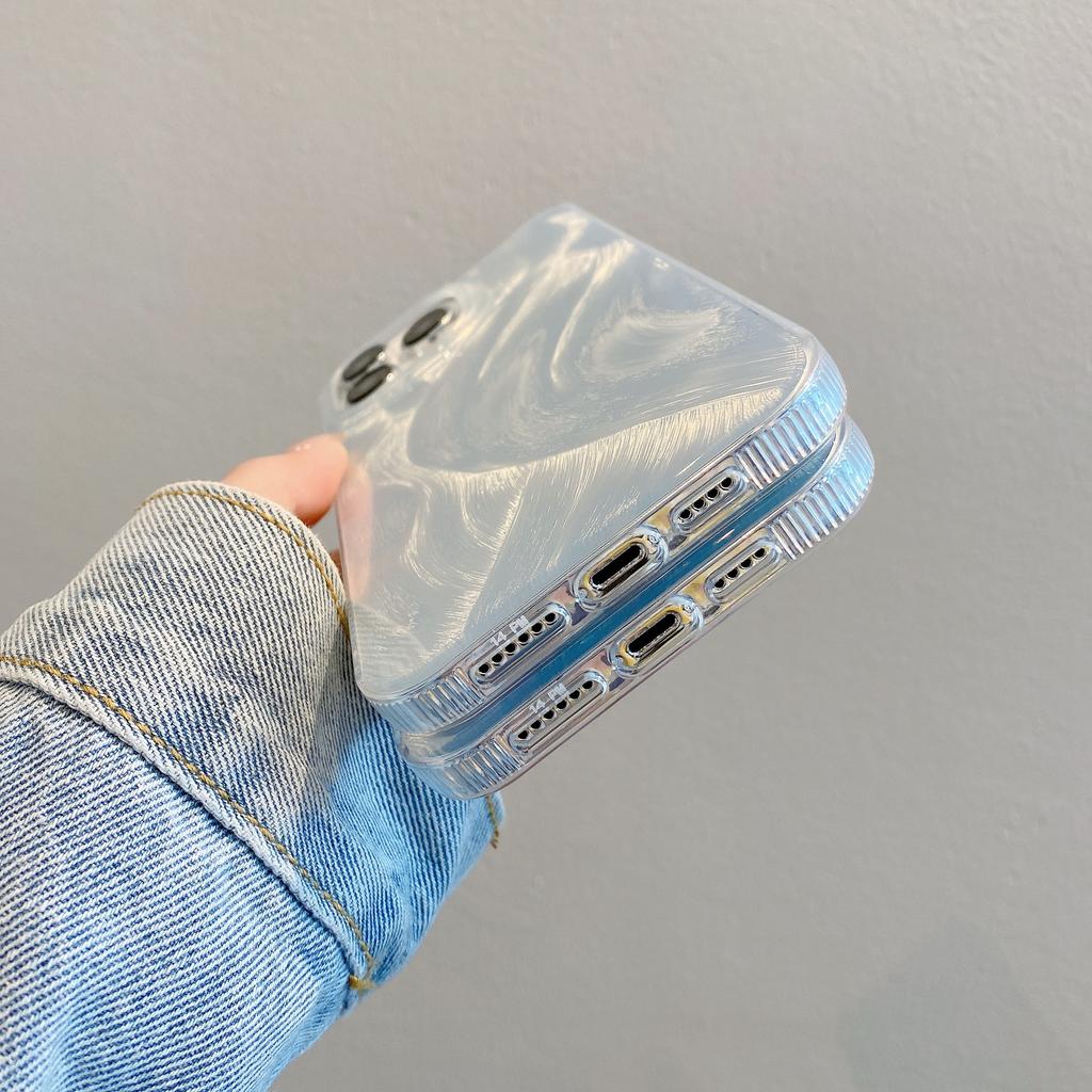 Подходит для Apple 15Pro Laser Feather Shell Защитный чехол IPhone14 Silver Hard Shell X 16 Мягкий край Чехол для мобильного телефона