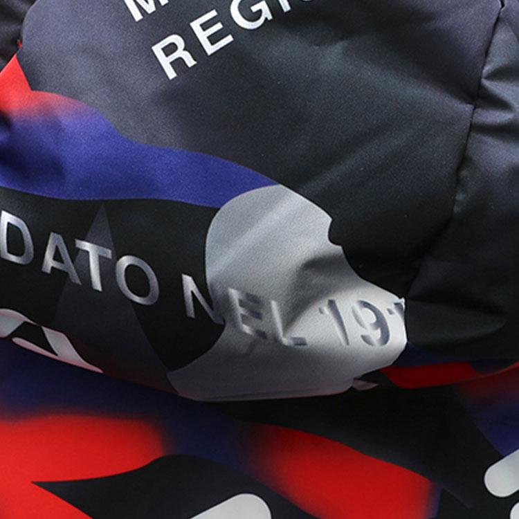 New FILA Down Jacket Men's All Over Print F61M148946FBK