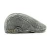 Spring Summer Cotton Denim Beret Men's British Peaked Cap Retro Progressive Cap