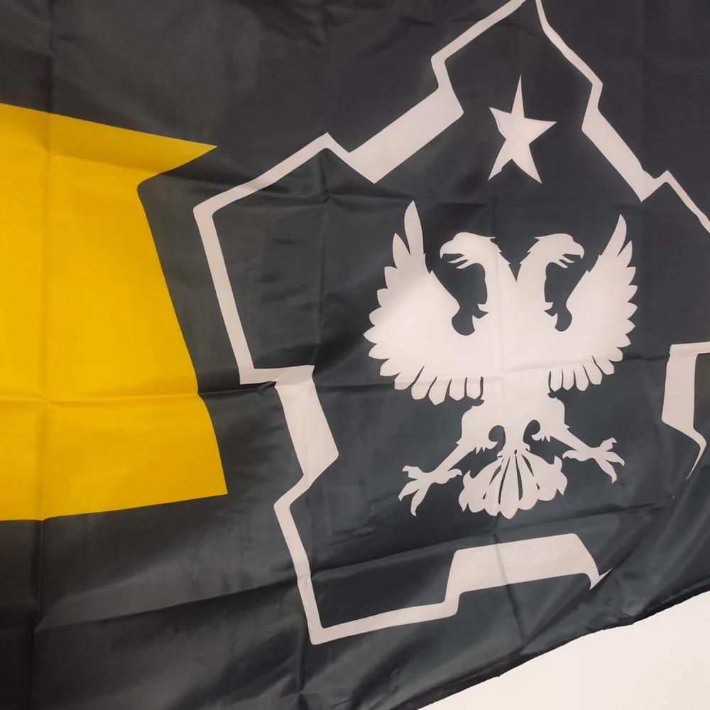 Флаг Омска Флаг Сибирского Черного Союза Подвесной Печатный Баннер Декор 90x150см Полиэстер