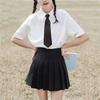 Черные плиссированные юбки для женщин, женская юбка А-силуэта с высокой талией, короткая одежда в стиле колледжа, японские женские брюки