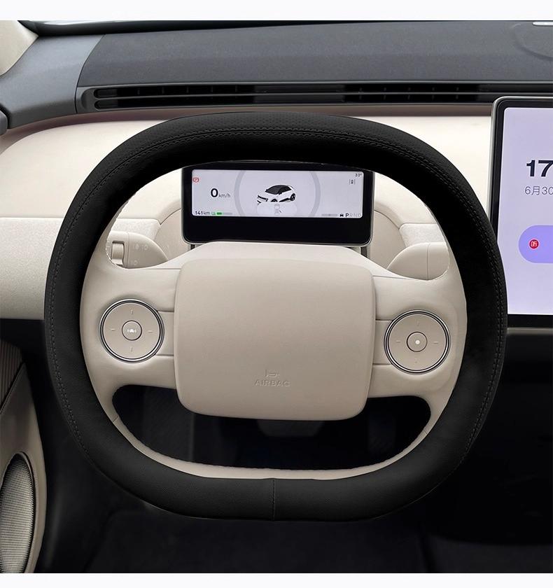 For Nio Firefly 2025 Leather Anti-slip  Car Steering Wheel Cover Waterproof Protective Case Scratch Wear resistant Pad Interior