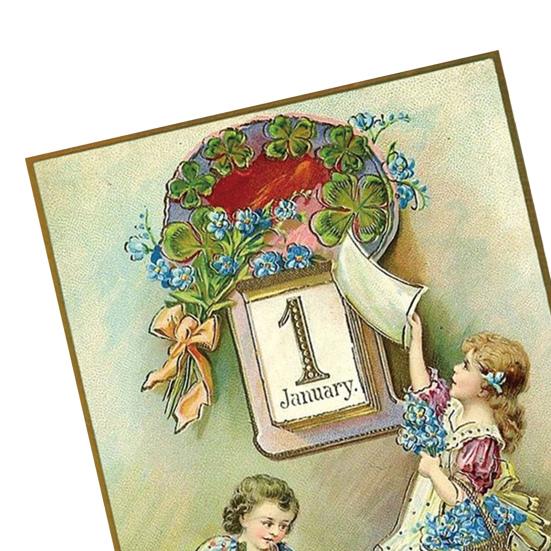 12/24 шт. Поздравительные открытки с Новым годом, ретро-иллюстрации, праздничные открытки с акцентами из золотой фольги для семьи и друзей