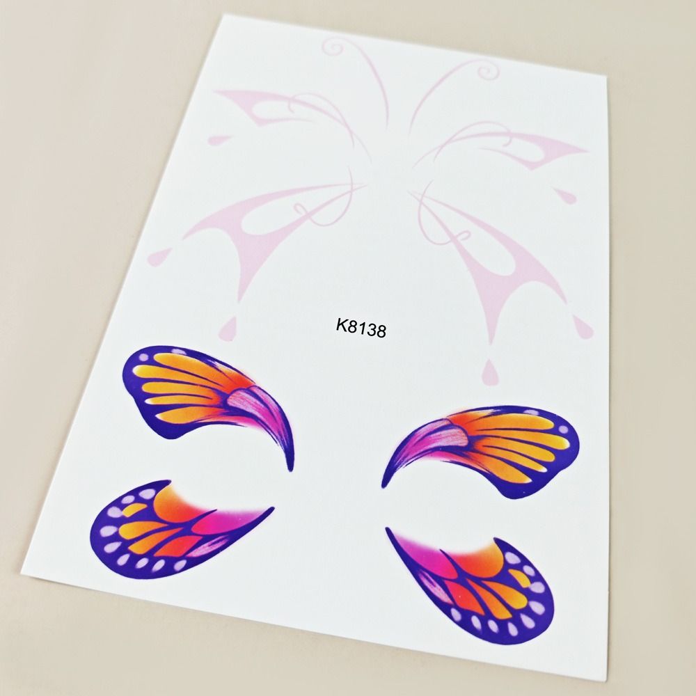 Colorful Butterfly Eye Tattoo Stickers Fairy Disposable Tattoos Sticker  Kids