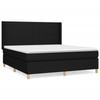 3131843 vidaXL Lit à sommier tapissier avec matelas Noir 160x200 cm Tissu
