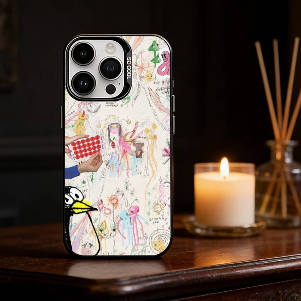 Чехол для телефона beabadoobee Beatopia Для iPhone 17,16,15,14,13,12,11,Pro Max,Plus Конфетный Серебристый Чехол