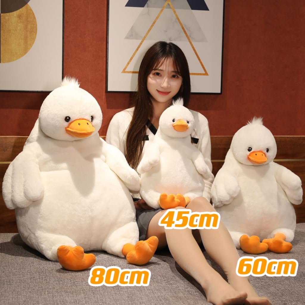 Мягкая подушка для тела в виде утки, большая сонная успокаивающая жевательная фигурка, разные предметы, милый сшитый шарф, пушистый моти, белый