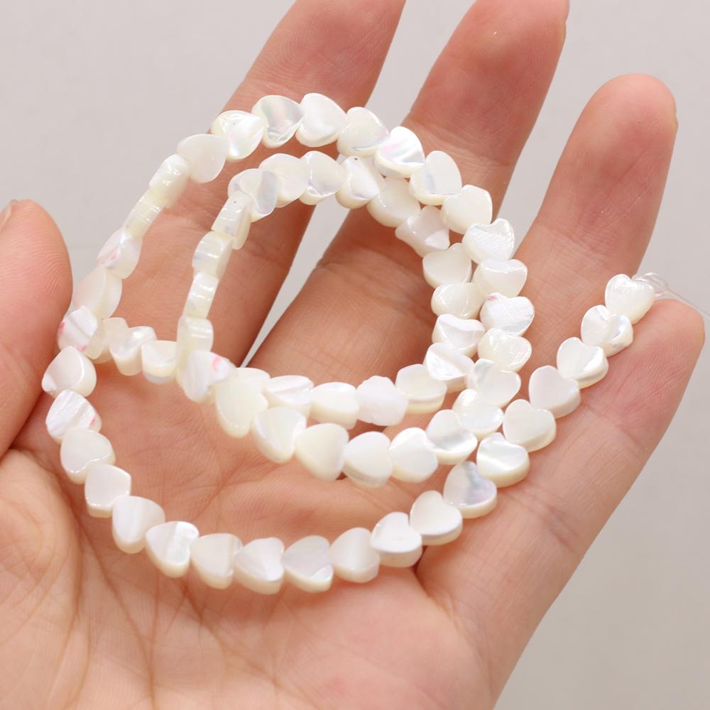 1 нить Сердце из натуральных ракушек морской воды 6 мм 8 мм 10 мм 12 мм Бисер свободные бусины-разделители для изготовления ювелирных изделий DIY Ожерелье Аксессуары для браслетов 38 см
