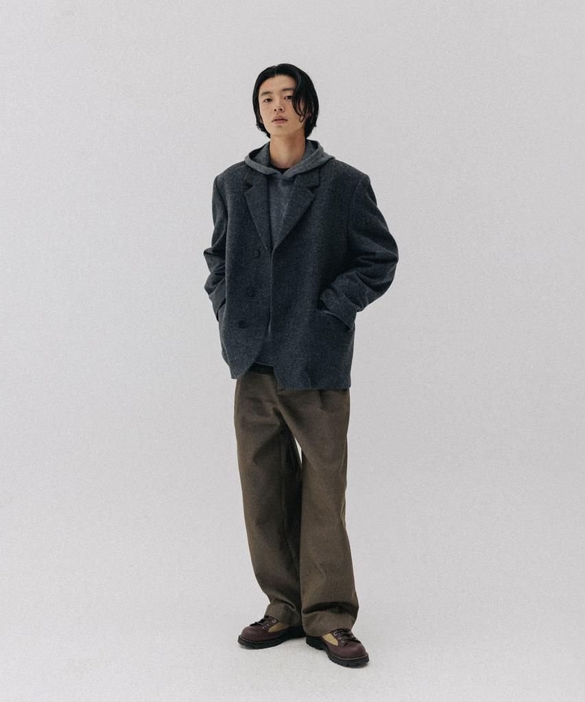 BLANKROOM Herringbone Twill Pants_Olive