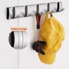 1Pc Wall Mounted Coat Hooks Rack Clothes Hanger Towel Rail Heavy Duty Foldable Hook