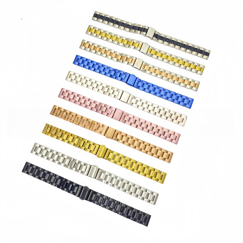 For Garmin Lily 2 New Smartwatch Strap 14mm Metal Three Bead Flat Buckle Lily2 Stainless Steel Watchband Bracelet Gold Rose Gold