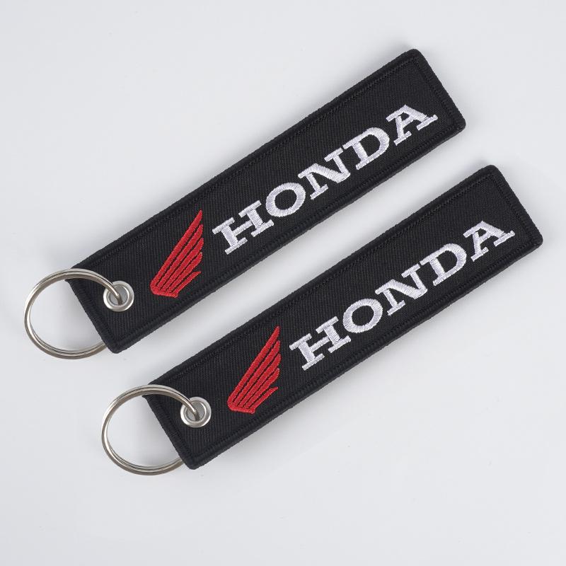 Брелок-брелок с вышивкой для мотоцикла Honda Jazz Fit Avancier Crv Accord Pilot City Prelude Mugen Power XR-V CB400 CB650 TO0