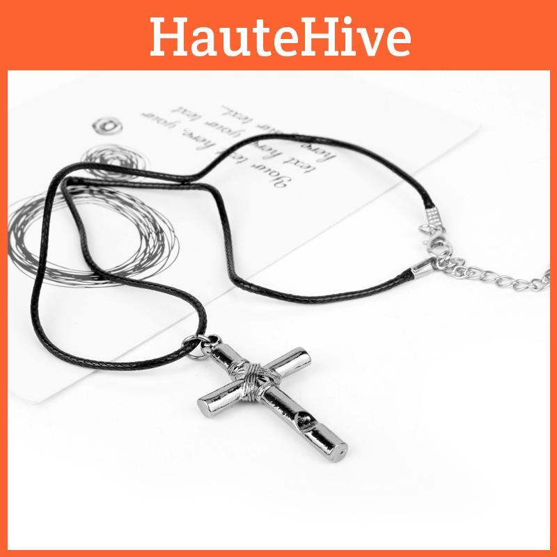Ожерелье с подвеской в виде креста «Адская девочка» с дизайном из сплава для женщин и мужчин