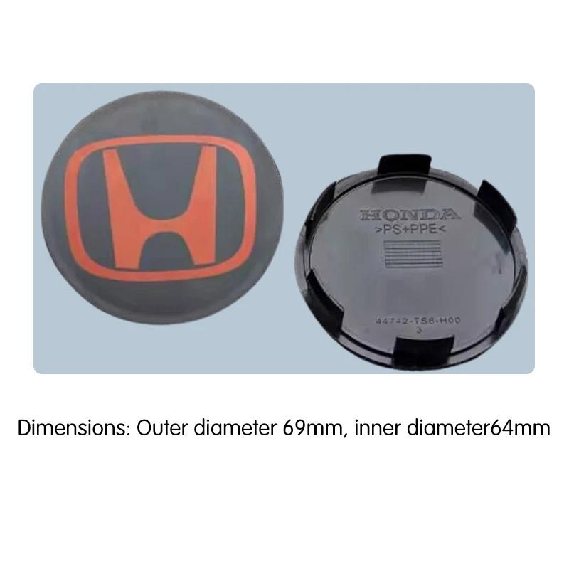 4pcs 69mm Car Wheel Center Hub Center Cap Rim Hub Dustproof Cover Emblemem For Honda Civic Accord Crider City XRV CRV HRV