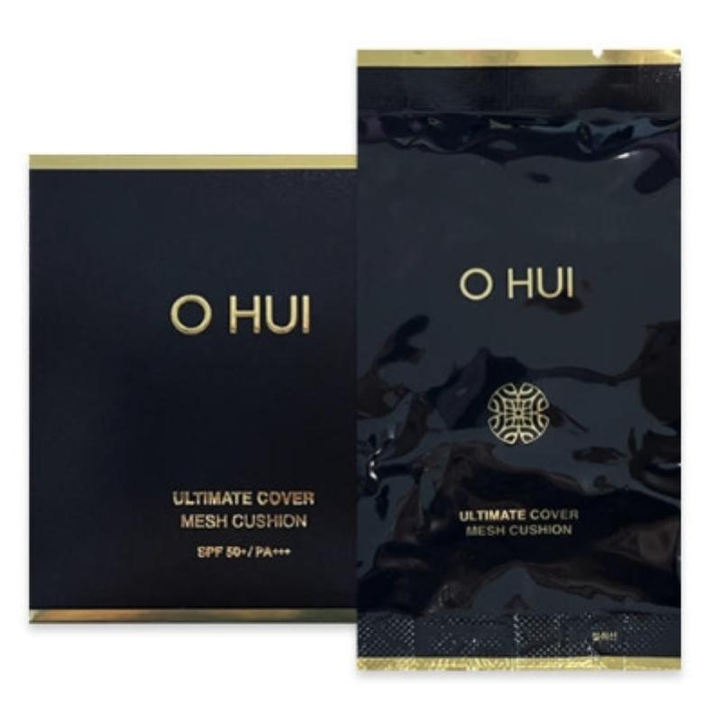 Ohui Ultimate Cover Mesh Cushion Foundation 13g + Refill 13g | Lightweight Full Coverage with Skincare Benefits