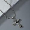 Men's Punk Hip-hop Cross Necklace: Trendy Street Style Clavicle Chain