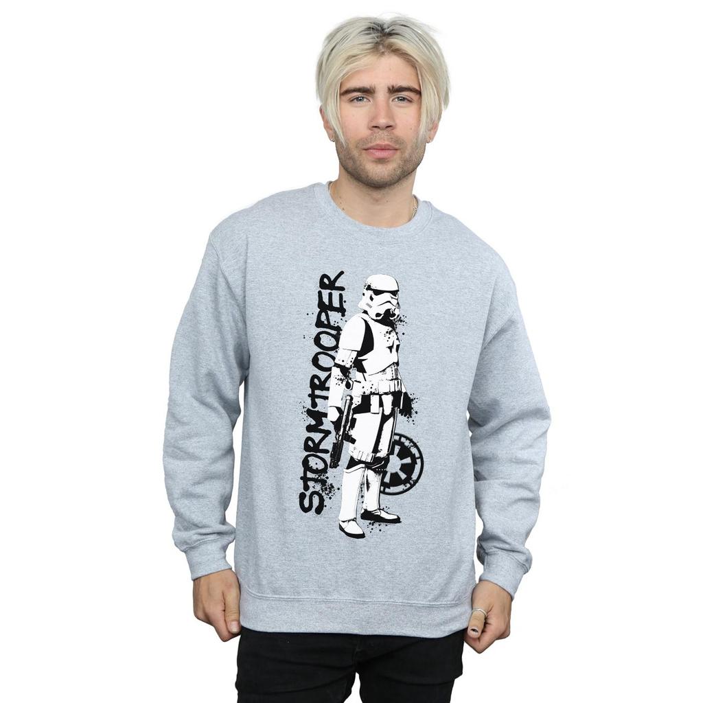 Star Wars Mens The Mandalorian Splat Stormtrooper Sweatshirt