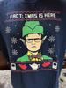 THE OFFICE Dwight Schrute As ELF T-Shirt Blue 2XL Ugly Christmas Fact New Unisex T-Shirt