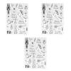 3Pcs Clear Stamps Christmas Themed Pattern Transparent Scrapbooking Stamps for Embossing Car