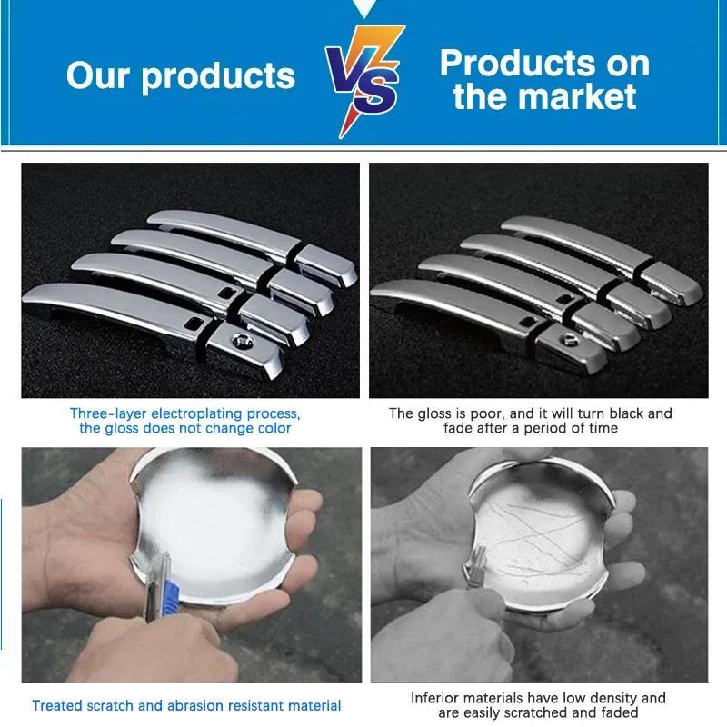 for Peugeot 5008 MK2 P87E 2017 2018 Chrome Door Handle Cover Car Accessories Stickers Rustproof Catch
