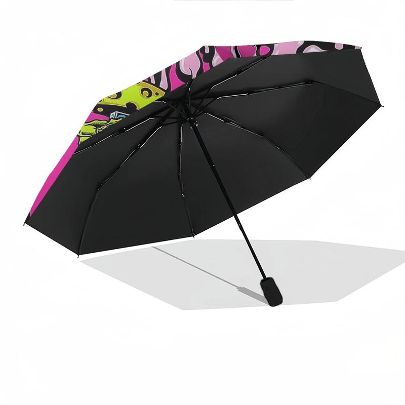 1pc cheese monster Automatic Open/Close Umbrella with 8-Rib Windproof Canopy10193
