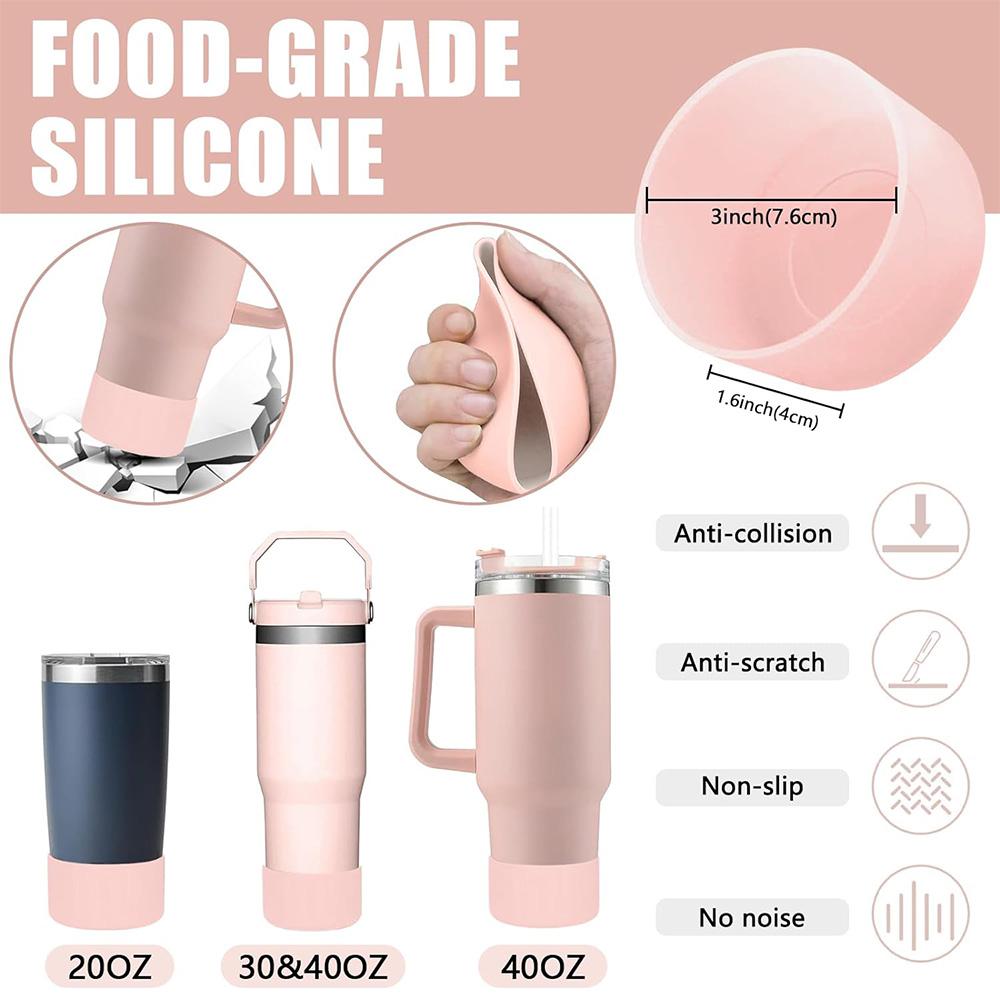 9pcs Accessories Set 3 Spill Proof Stopper Flowers Straw Cover Boot 2 Straw and Brush and 1 Flower Charm Chain for Cup