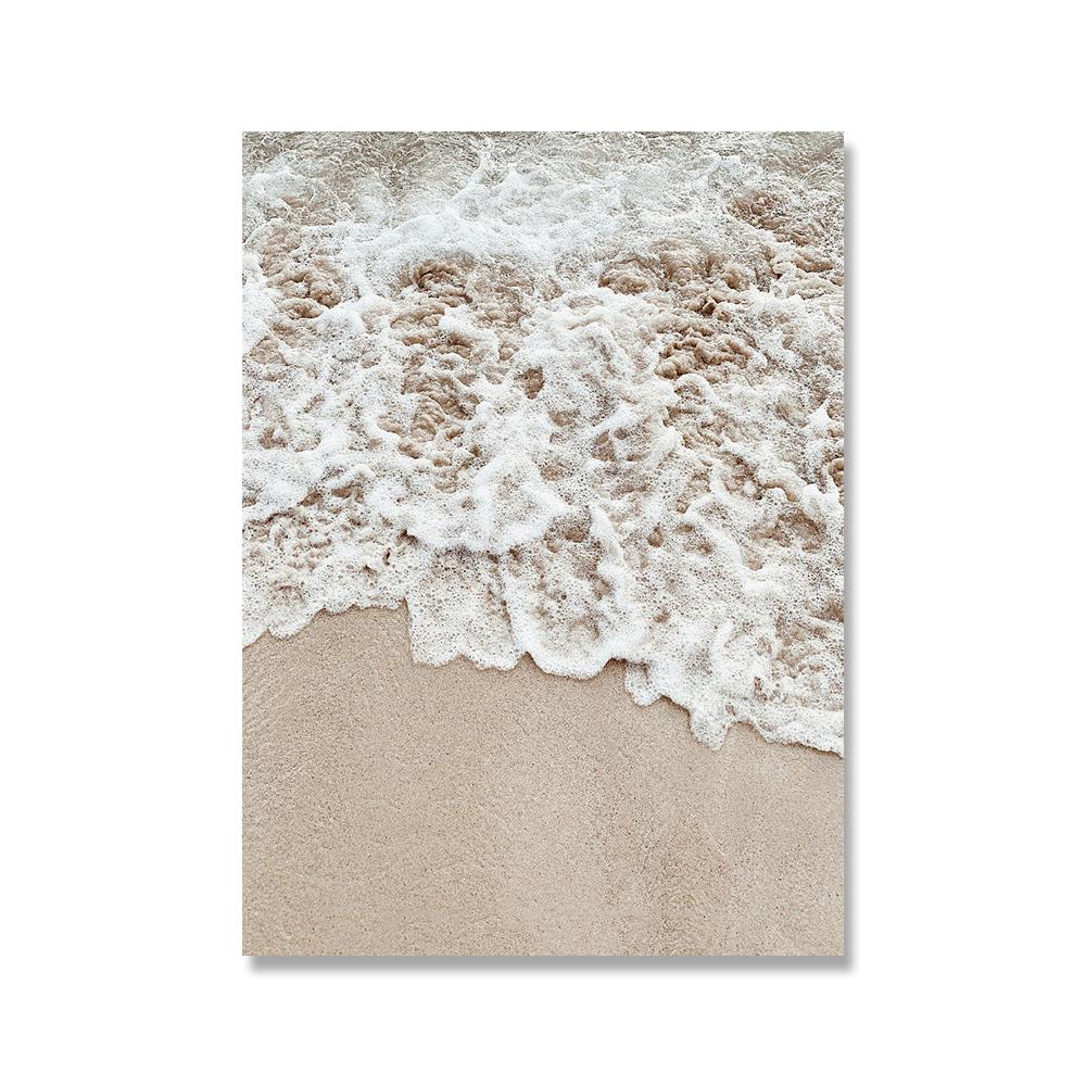 Вдох-Выдох Йога Цитата Wall Art Print Подарки Пляжные волны Плакат Холст Картина Картины для Спальня Гостиная Домашний декор (с рамкой)