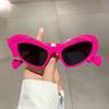 Модные винтажные солнцезащитные очки «кошачий глаз» с оправой в виде лошади для женщин и мужчин, солнцезащитные очки в стиле панк, люксовый брендовый дизайнерский смешной аксессуар