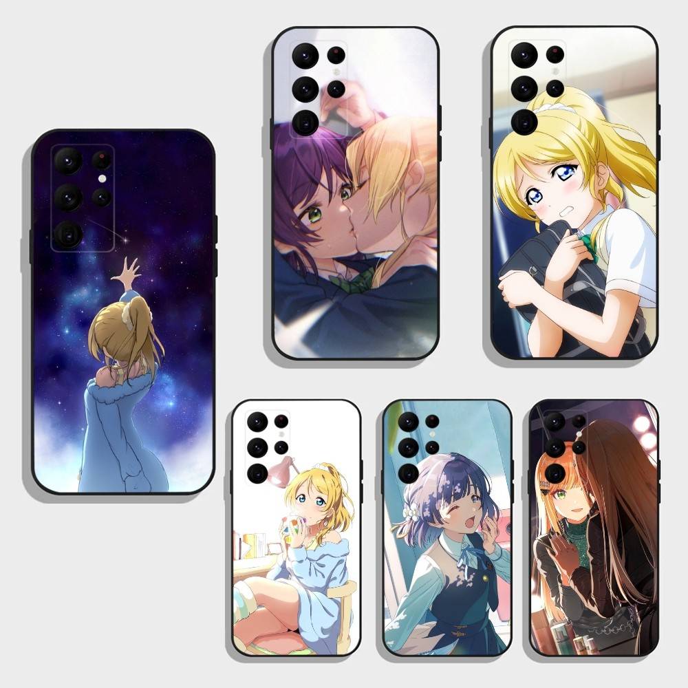 Чехол для телефона Love Live Асака Карин для Samsung S26, S25, S24, S23, S22, S21, S20, S30, Ultra, Plus, Fe, Note, 5G Черный