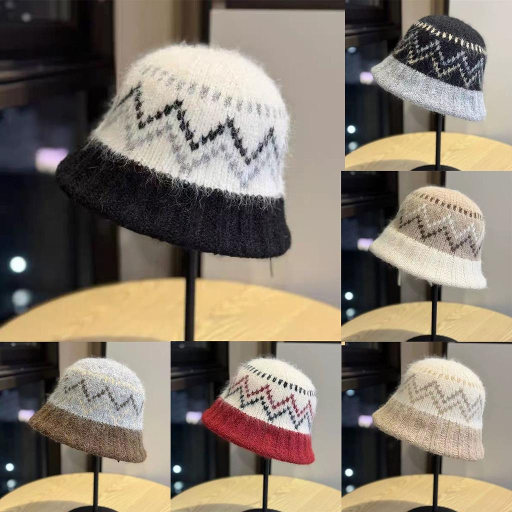 Ladies' Hat, Fisherman's Hat, Warm Woolen Hat, Atmospheric Knitted Hat, Face Enhancing Small Bucket Hat