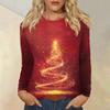 Long Sleeve Shirts For Women Cute Christmas Day Print Graphic Tees Blouses Casual Plus Size Basic Tops Pullover