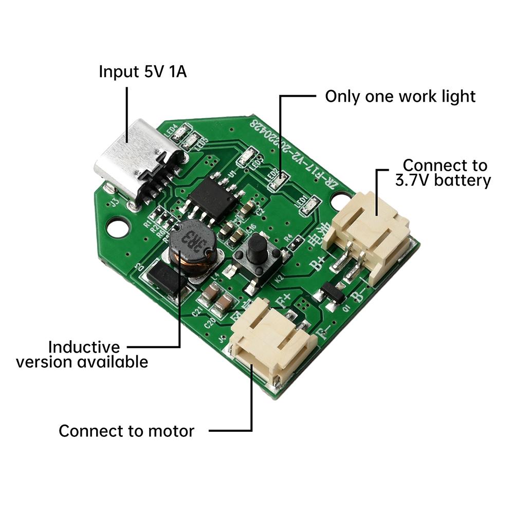 Модуль привода вентилятора Type-C Micro USB, 3-скоростной, бесступенчатое управление скоростью, плата управления зарядкой, мини-настольный вентилятор, ручной вентилятор, схема управления, печатная плата