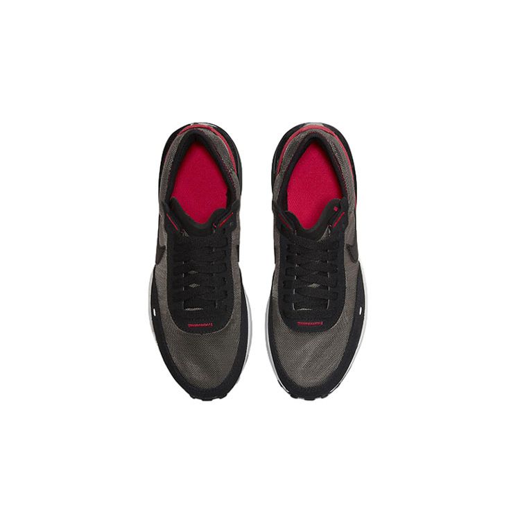 Nike Кроссовки Waffle One GS Flat Pewter Siren Red для детей, серые, пыльно-серые, черные DC0481-006