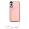 For Vivo V50 Lite 5G Case Card Holder Kickstand Skin-Touch Phone Cover with Wrist Strap