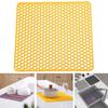 Kyonuza Silicone Sink Mat, Insulating Mat, Non-Slip, Draining Mat, Heat Resistant, Silicone Sink Protector, Drying Mat, Kitchen Countertop, Dining Tab