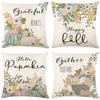 New Plant Flower Pillow Cover for Autumn Thanksgiving Home Decoration Living Room Cushion Cover Bedroom Sofa Cushion Cover