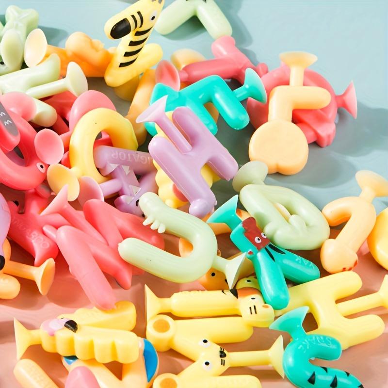 Игрушки с буквами на присосках Милые животные Алфавит ABC Игрушки с буквами на присосках Обучающие игры по правописанию Игрушки для детей Сенсорные игрушки